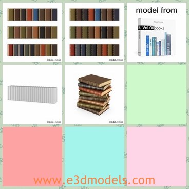 3d model the old book - This is a 3d model of the old book,which are made with the leather covers and this model is one of other great models that goes together in the Vol.06 Books.