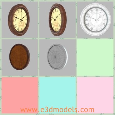 3d model the old clock - This is a 3d model of the old clock,which is antique and made by Roman.The clock is round and popular in 1920s.