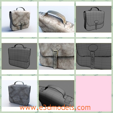 3d model the old workbag - This is a 3d modoel of the old workbag,which is the manbag made in high quality.The model is made with a handle.