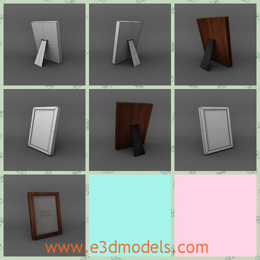 3d model the picture frame - This is a 3d model of the picture frame,which is a wooden one and the model is simple and modern and popular.