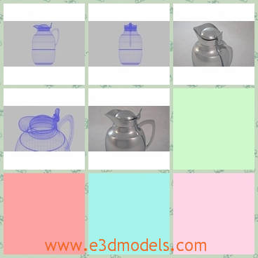 3d model the pitcher - This is a 3d model of the coffee container,which is large and convenient.The model is made in high quality.