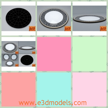 3d model the plate - This is a 3d model of the plate,which is modern and special.The plate is common in the kitchen.