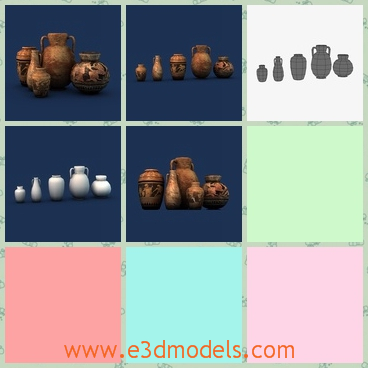 3d model the pottery in the ancient times - This is a 3d model of the pottery in the ancient times.which are rare and antique.The model comes from Greek.