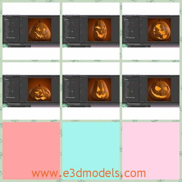 3d model the pumpkins in Halloween - This is a 3d model of the pumpkins in the Halloween's festival and the holiday is great in the western countries.