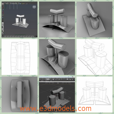 3d model the shaker for salt and pepper - This is a 3d model of the shaker for salt and pepper,which is large and in modern style.It was designed to provide a high definition in a low poly.