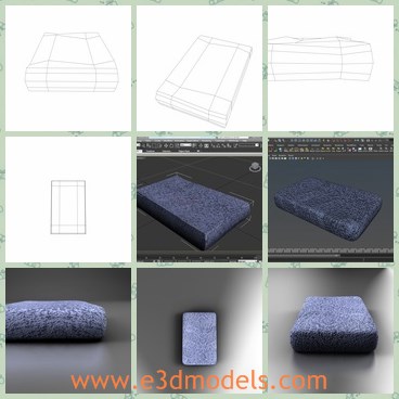 3d model the sponge - This is a 3d model of the sponge,which was designed to provide a high definition in a low poly.