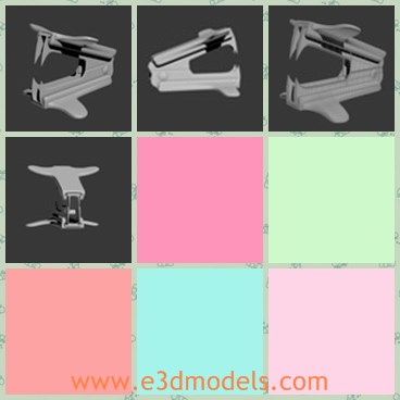 3d model the staple - This is a 3d model of the staple,which is the common tool in the office.The model is small but practical.