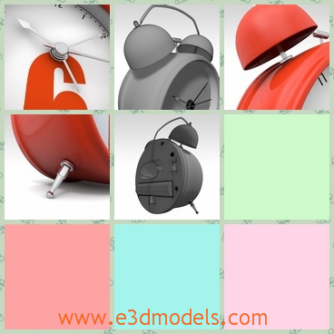 3d model the table clock - This is a 3d model of the table clock,which is orange and popular.The model is common on our tables.