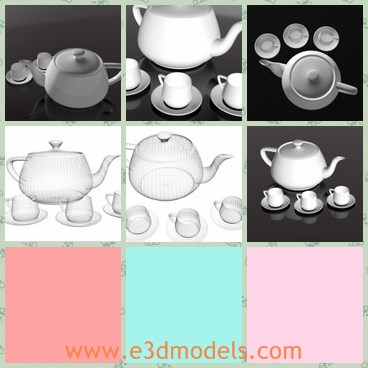 3d model the teapot - This is a 3d model of the teapot,which is made for coffee.The model is clean and popular.