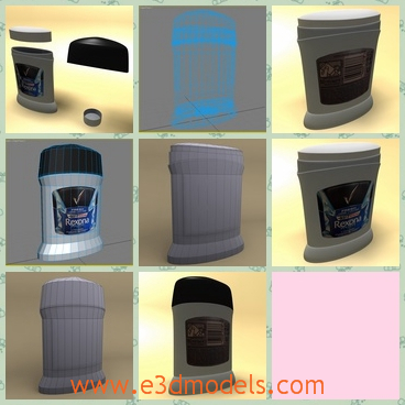 3d model the the box with deodorant function - This is a 3d model of the box with deodorant function,which is compatible for the games, animations and other specifications.- Model created and rendered with 3ds Max 2010.