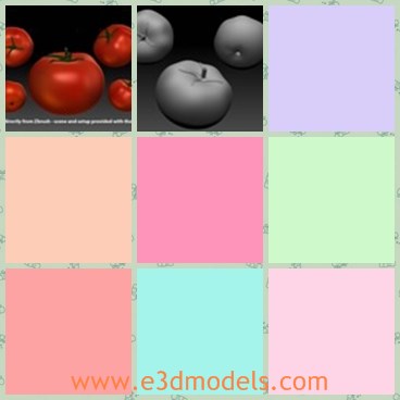 3d model the tomato - This is a 3d model of the tomato,which is a kind of common vegetable in life.The tomato has fluent vitamin elements.