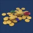 3d model the gold coins