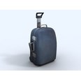 3d model the luggage in dark blue