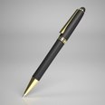 3d model the pen with gold details