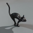 3d model the statue of a cat
