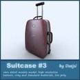 3d model the wheeled suitcase