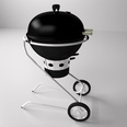 3d models of charcoal kettle grill