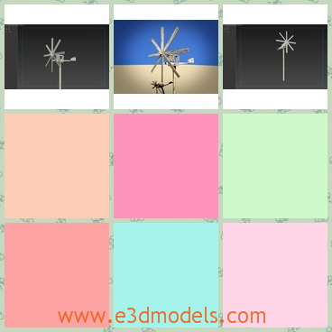 3d model of a windmill - This is a traditional low poly windmill 3d model. All textures are includedand the materials are standard max materials.