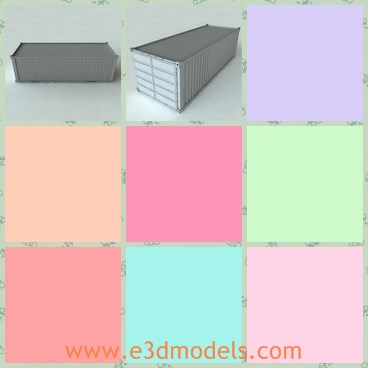 3d model the container - This is a 3d model of the container,which is large and made with high quality.The model is made for delivering goods.