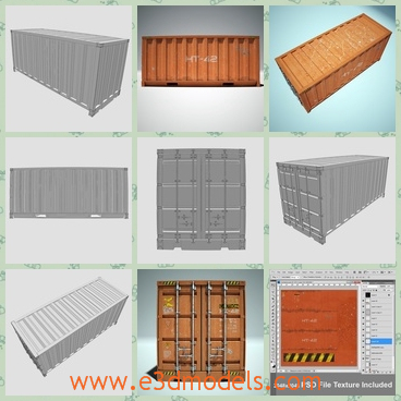 3d model the container in the dock - This is a 3d model of the container in the dock,which is long and heavy.The model is commdious to safe stuffs.