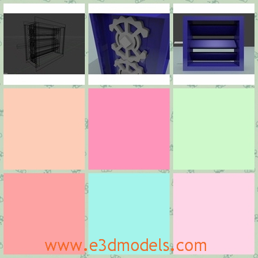 3d model the damper in the car - This is a 3d model of the damper of the car,which is modelled in Blender.The model is completed of materials.This type of damper is usually used in the Air Handling Unit - AHU.