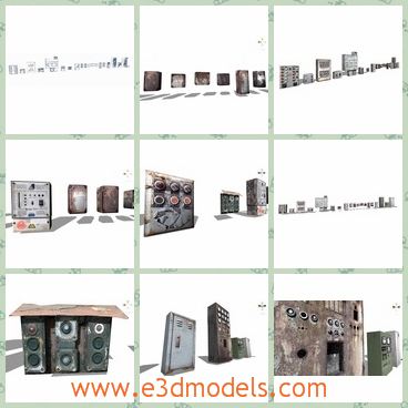 3d model the electric gauge box - This is a 3d model of the electric gauge box,which are modern and common in the family.The set is popular for a while.