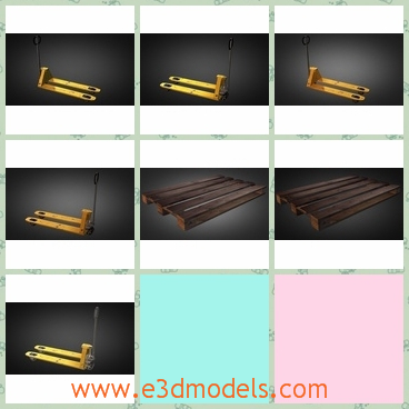 3d model the forklift - This is a 3d model of the forklift,which is yellow and not very big but still useful.The model is necessary in the factories.