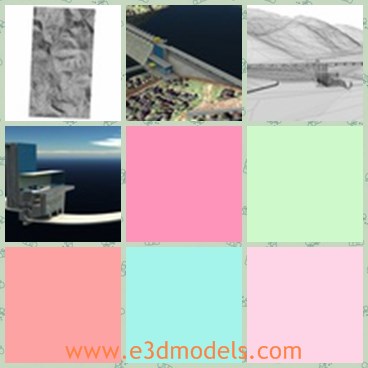 3d model the generator - Ths is a 3d model of the generator,which is built near the river.The model is modern and energetic and which is also made with good quality.