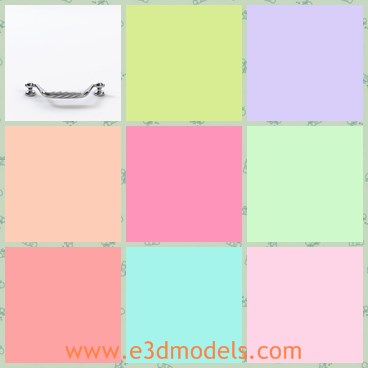 3d model the handle - This is a 3d model of the handle,which is twisted and linked to the cabinet and other furniture.