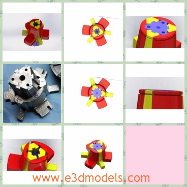 3d model the red tool - This is a 3d model of the red tool,which is soft and core.The model is modern and popular among the kids.