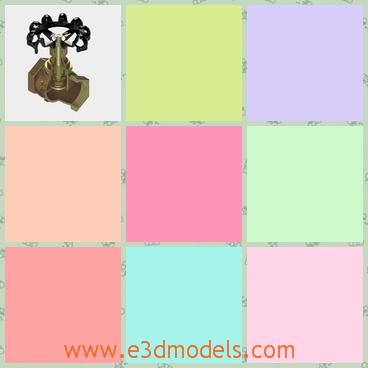 3d model the valva in brass - This is a 3d model of the valva in brass,which is a part of the pipe and the it is so important.