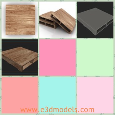 3d model the wooden pallet - This is a 3d model of the wooden pallet,which is smooth and clean.The model has the lower price and you can put the small stuffs inside.