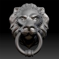 3d model of lion head door knocker