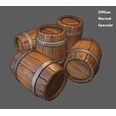3d model the wooden barrel