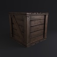 3d model the wooden crate in the storage