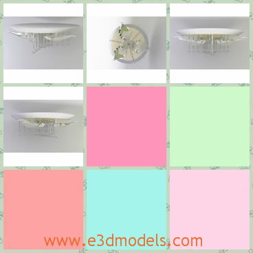 3d mode the ceiling light - This is a 3d model of the ceiling light,which is the ornament of the room.The model is made with high quality.