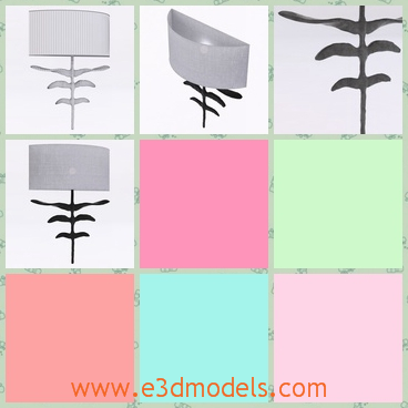 3d model a wall light with modern design - This is a 3d model about a wall light in white,which is designed in modern style and the shape is special and unique compared with other lamps.