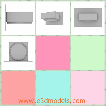 3d model of Melleurd light - This is a 3d model which is about a wall light. This wall light is cuboid and we can fix it on the wall.