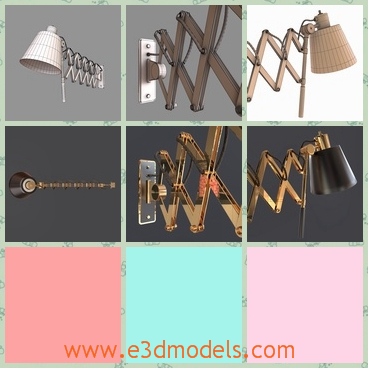 3d model pastorius wall - This is a 3d model about the DelightFull-PASTORIUS WALL with the flexible head on the top,which can modulate the distance of the lamp.