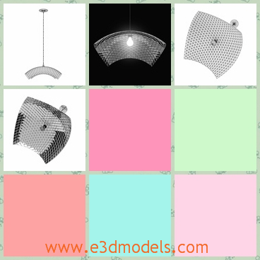 3d model the ceiling lamp - This is a 3d model of the ceiling lamp with a special roof and the shape is special and charming.