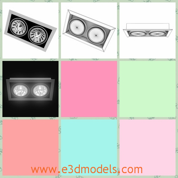 3d model the ceiling lamp - This is a 3d model of the ceiling lamp,which is modern and outstanding.The model is different from common ones.
