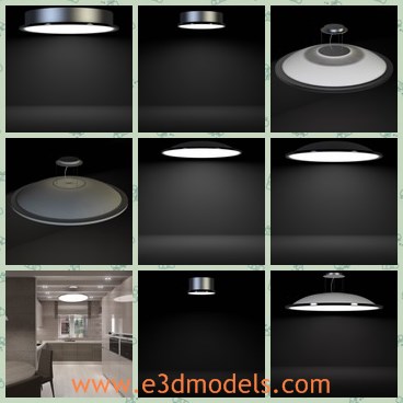 3d model the chandelier in living room - This is a 3d model of the chandelier in living room,which is round and modern.The light is economic and popular.