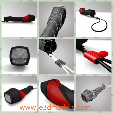 3d model the flashlight - This is a 3d model of the flashlight,which is useful and common in the life.The model is easy to handle.