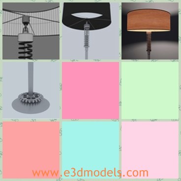3d model the floor lamp - This is a 3d model of the floor lamp,which is modern and pretty in the living room.The model is highly made and with special materials.