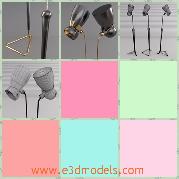 3d model the floor lamp - This is a 3d model of the floor lamp,which is special and movable.The head can be moved and the model is popular in the house.