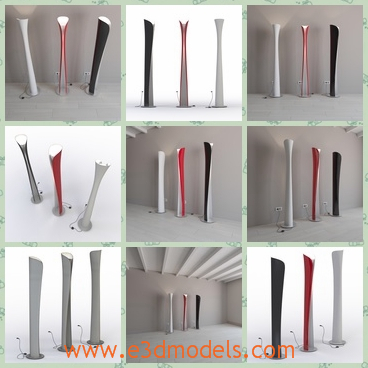 3d model the floor lamp - This is a 3d model of the floor lamp,which is special and different from others.The model is made in Italy and the lamp is popular.