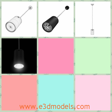 3d model the hanging lamp - This is a 3d model of the hanging lamp,which is black and common in the room.The lamp was first made in 2008 and since then,it spreads widely and quickly.
