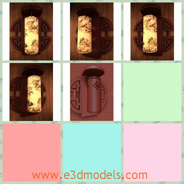 3d model the lamp in Asia - This is a 3d model of the lamp in Asia,which is fine and pretty.They can be used to adorn drinkeries,dining-rooms, bedrooms, corridors and other indoor spaces.