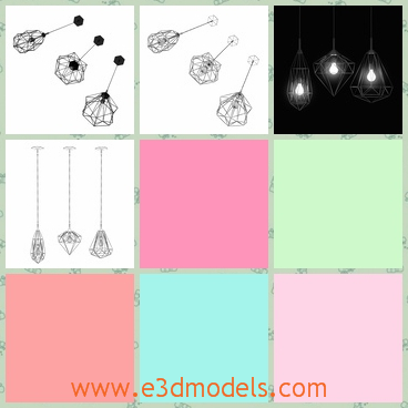 3d model the lamp in high quality - This is a 3d model of the lamp in high quality and the lamp is linked by the stick as the pendant in the room.