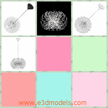 3d model the lamp in round shape - This is a 3d model of the lamp in the round shape,which is long and stable.